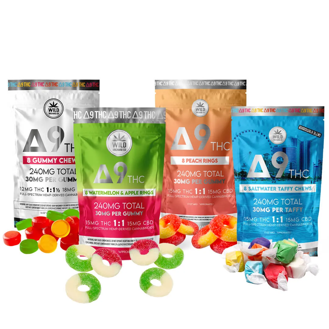 Delta 9 The Weekender Pack CBD gummies in a variety of flavors.