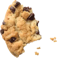 A Delta 8 chocolate chip cookie with a bite taken out of it.